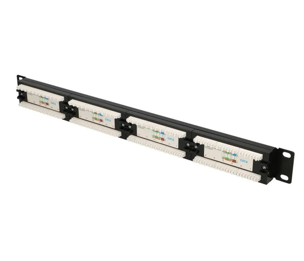 ExtraLink  Patchpanel 24p 19" 1U UTP 6 półka (czarna) - 1323228 - zdjęcie 2